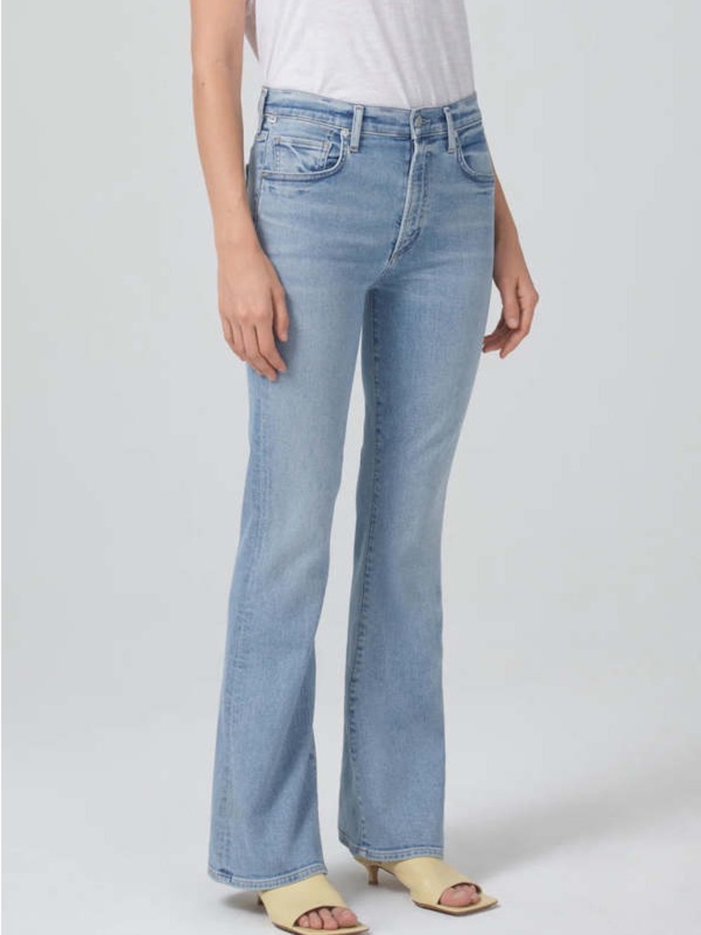 Citizens Of Humanity Light Wash High-Rise Flare Jeans - Lilah